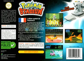 Pokemon Stadium (Europe) (Rev 1) box cover back